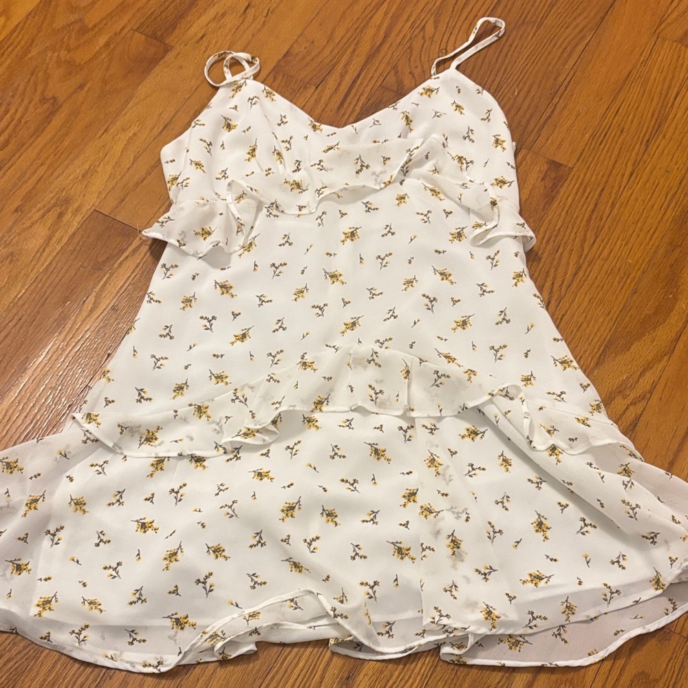 White ruffle dress